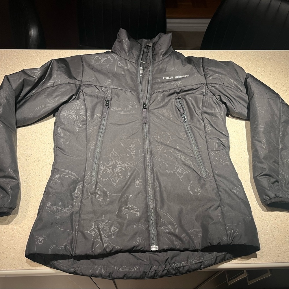 Helly Hansen Black Jacket with Subtle Pattern